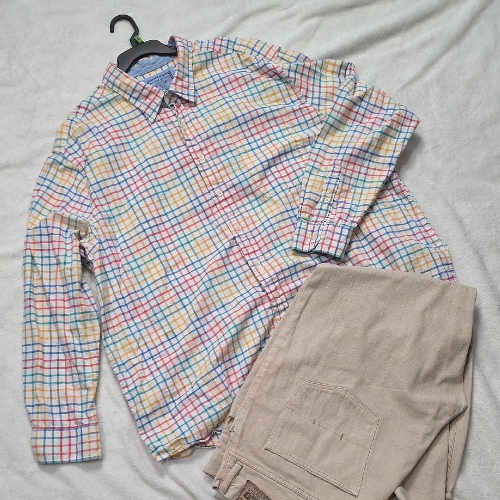 Saddlebred Multicolor Checkered Button Down Shirt